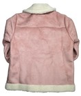 Koolaburra By Ugg Jacket Girls Large Pink Faux Suede Sherpa Lined Winter Coat