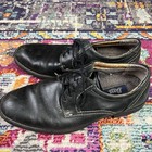 Vtg Bass Men   s Gilmer Oxford Lace Up Black Leather Dress Shoes 8m Preppy Ivy