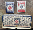 2 Vintage Tax Stamp Sealed Decks Bicycle Rider Back Playing Cards C1960s   Box