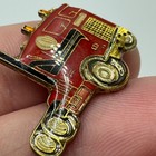 1980s Red Semi Truck Cab Lapel Pin Gold Tone Enamel Mack Vintage Tractor 