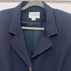 John Meyer Of Norwich Navy Blazer Jacket Gold Size 12 Work Office Wear Jacket