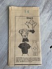 Vintage Mail Order Pattern Ladies Blouses Sz 14 Perforated 1946 Complete 