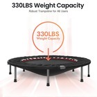Bcan 40  Foldable Mini Trampoline Max Load 330lbs Fitness Rebounder Exercise Grn