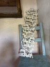 Vintage Architectural Cast Iron Roses Decor 8 5    X 31 5   