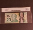 Rare Solid   Binary Serial Number 2012 Bank Of Canada  20 Banknote  Ppq 