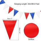 1 Pcs 98 Feet Pennant Banner Flags Deep Blue  White  Red