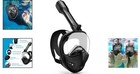 Innovative Dry Top Snorkeling Mask With Detachable Camera Mount - Large xl Size