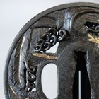 Phoenix Tsuba Mokume Inlay Iron Plate Antique Sword Fittings