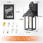 Porch Light Dusk To Dawn Outdoor Exterior Wall Light Fixtures Wall Sconce Garage