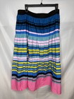 On 34th Womens Multicolor Striped Zip Tiered Long Maxi Skirt Plus Size 18w