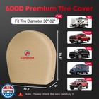 Comnova Rv Tire Covers 2 Pack - 600d Tough Tire Wheel Cover Prote