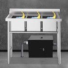 Commercial Grease Interceptor Grease Trap 20 Lbs 2 2 Gpm Carbon Steel W  Filter