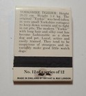 Vintage Matchbook Yorkshire Terrier Adorable Dog With Info Full Unstruck
