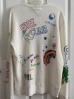Nwt Polo Ralph Lauren White    peace Love Polo    L s Waffle Knit Crewneck Shirt-xxl