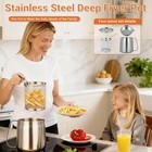 119oz 3 5l Stainless Steel Deep Fryer Pot Basket Oil Strainer Stove Top Pan