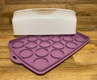 Tupperware Bake N Take - Large 12 X 18 - Cake   Cupcake Carrier - 3861 - Purple