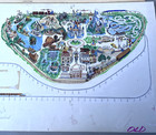 Rare Disneyland Original Theme Park Map Painting Art Disney Vacationland 1962
