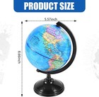 World Globe Earth Map Rotating Geography Ocean Classroom Learning Desktop 6