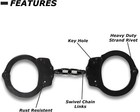 Stainless Steel Heavy Duty Handcuffs Law Enforcement Gear Black