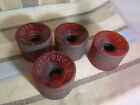Vintage Set Of 4 Red Road Rider Skateboard Wheels 68 Mm -not 1970 s -used