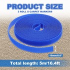 2pcs Carpet Marker Strips 0 6 Inch X 16 4 Ft  Floor Markers Nylon Strip  Blue