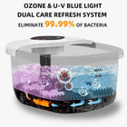 Foot Spa Bath Massager With Heat  Uv   Ozone Bubbles shiatsu Rollers Epsom Salt 