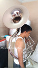 Sousaphone 22 Inch Bell Silver Polish Made Of Pure Brass   Free Case   Free Ship