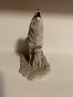 Large Howling Spirit Wolf  With Pup  Statue Sandcast