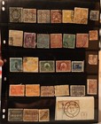 Assorted Revenue Stamp Page Lot Of 58 China Japan Canada Brazil