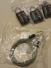 4 Tsa Approved Luggage Lock Travel 3 Digit Combination Suitcase Padlock 2 Cables