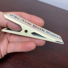 Vintage The New York Times Nyt Newspaper Advertising Metal Clip Blue Lettering