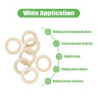 30pcs Natural Wooden Rings For Macrame  Unfinished Wood 55mm 2 2inch