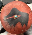 Auth Robert Rivera Signed 1984 Gourd Buffalo Rattle Sante Fe Nm Native American