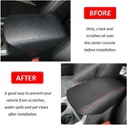Fits 2011-2019 Ford Explorer Leather Center Console Lid Armrest Cover Red Stitch