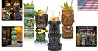 Tropical Tiki Cocktail Glasses - Ceramic Party Set 