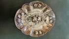 Vintage 800 Silver Repousse Nut Dish Floral   Fruit Motif