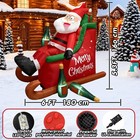 6ft Christmas Inflatable Outdoor Decoration Santa Claus  Funny Outdoor Christ   