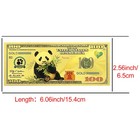 10pcs Panda Gold Foil 100 Dollar Novelty Banknotes Endangered Animal Collectible