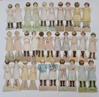 Antique 1894 Paper Dolls Mclaughlin Coffee 16 Doll Set Lithograph Diecut 1890s