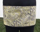 Yellow Paisley Server Waitress Waist Apron 3 Pocket  Restaurant Black Janet   s