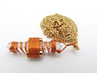 Etheric Weaver Clear Quartz Copper Wire Pendant 14k Gf Necklace   Pendulum Chain
