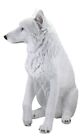 Ebros Large Artemis Wildlife Sitting Alpha Albino Ghost White Wolf Statue 20 5 h