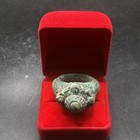 Circa 200bc Ancient Roman Bronze Rare Ring With Figures 