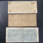 3 Confederate Currency Notes  10  20  50 Civil War 1861-64 Csa Denomination Set