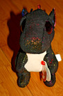 Nwt Ty Beanie Boos Anora The Dragon 6  Black W Rainbow Shimmer Wings 2018 Plush