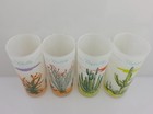 Vintage Blakely Oil Gas Arizona Cactus Frosted Highball Glasses Advertising Bar
