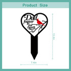 Metal Garden Stake Outdoor Yard Memorial Grave Marker Plaque Cemetery Cardinals
