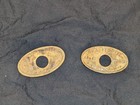 Vintage Slingerland Brass Drum Badge Lot Of 2 Chicago Illinois Usa Oval Pair
