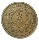 1865 Fancy 5 Two Cent Piece Nice Original Vf Chrc