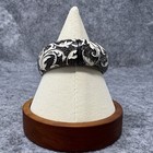 Kjl Kenneth J Lane Enamel Bracelet Bangle Cuff Black White Floral Leaf